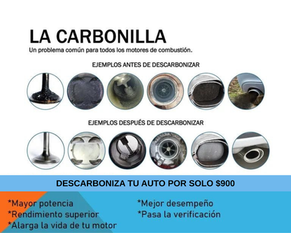 DESCARBONIZACION (Limpieza interna de motor) Solo en CDMX
