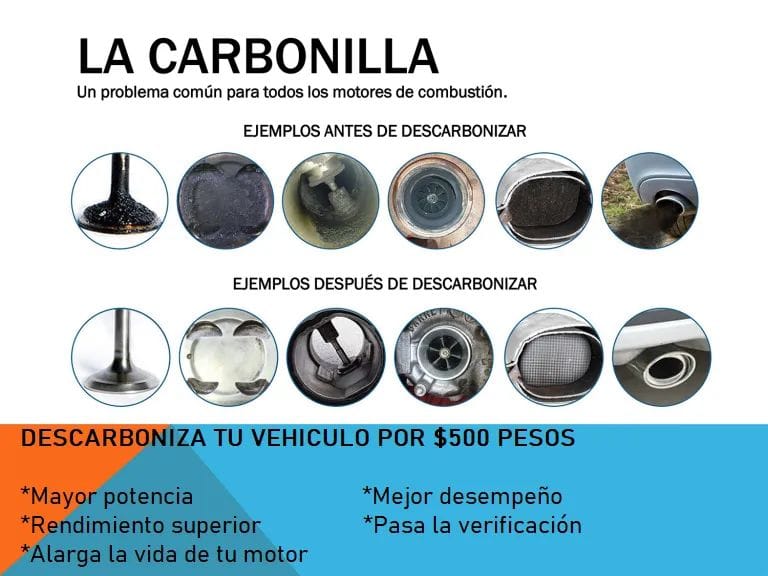 DESCARBONIZACION (Limpieza interna de motor) Solo en CDMX